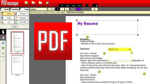 ویرایش فایلهای PDF